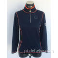 Pullover esportivo de malha feminina